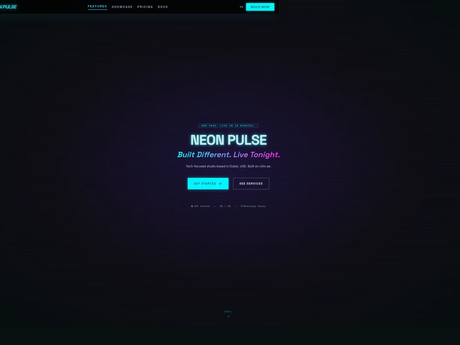 NEON-PULSE template preview