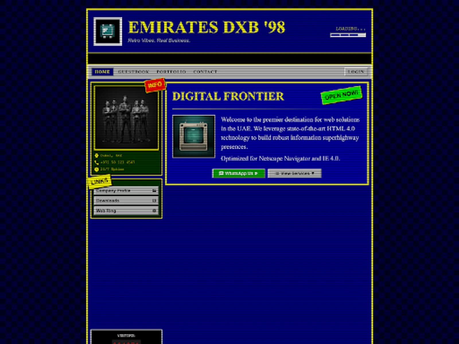 Y2K template preview