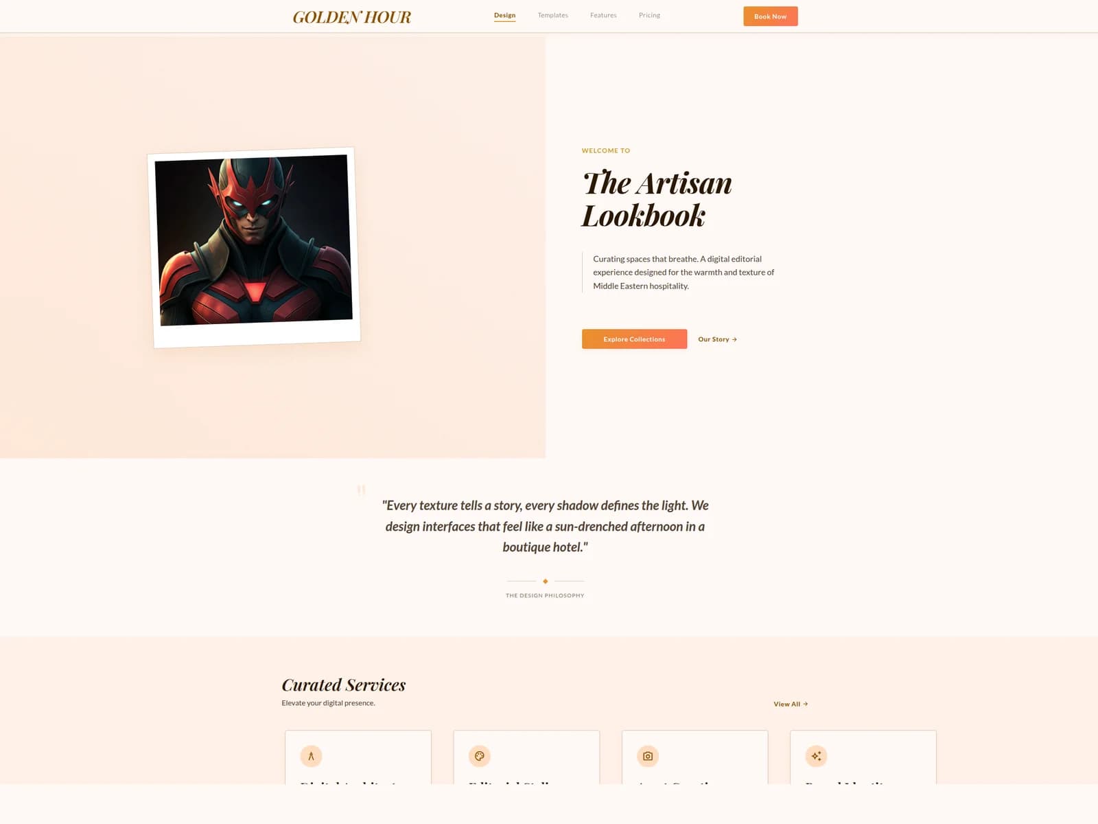 GOLDEN-HOUR template preview